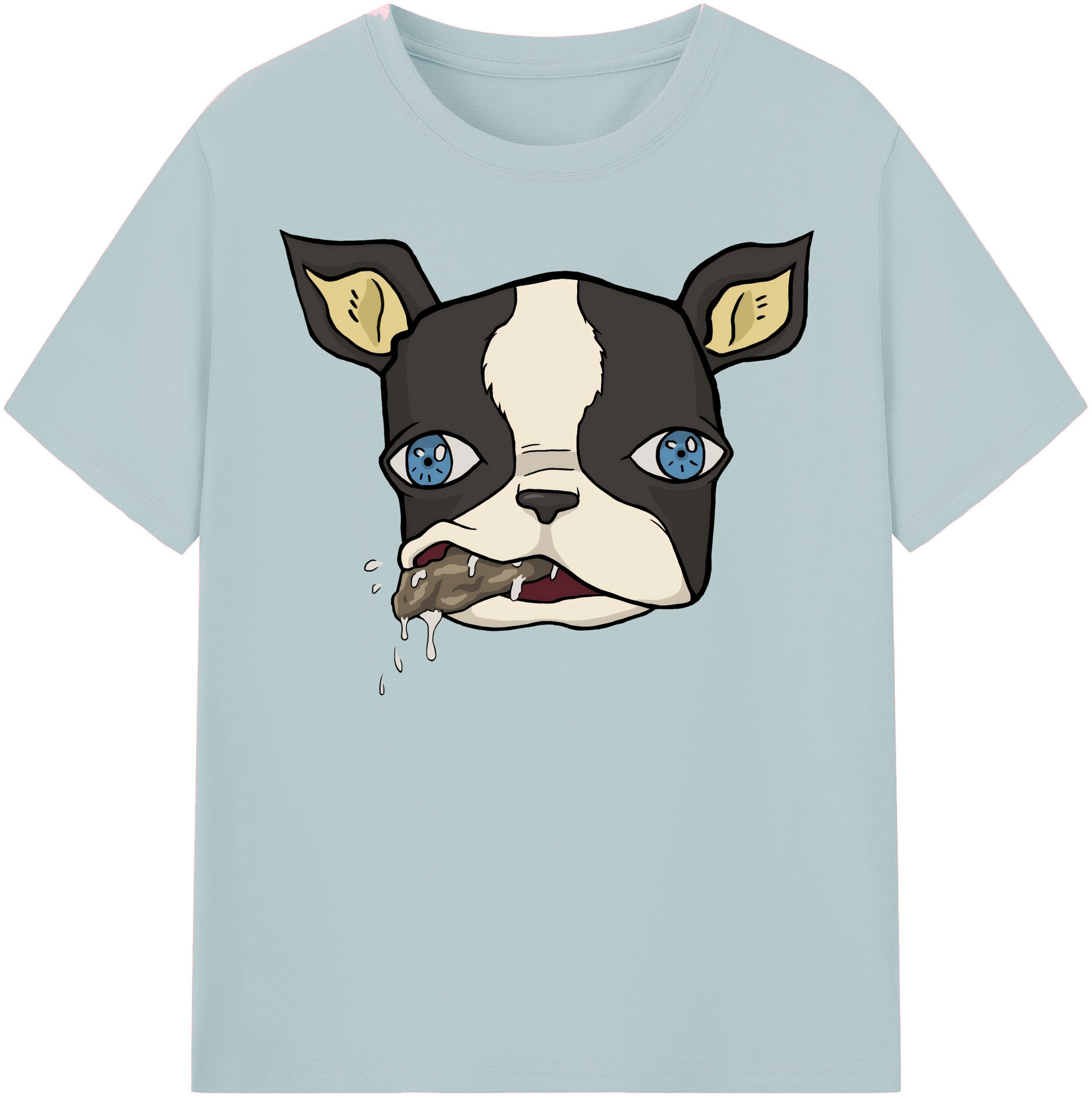 （画像用） ジョジョの奇妙な冒険 イギー JoJo's Bizarre Adventure Iggy 綿100％半袖Tシャツ（フロントプリント）
